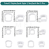 6Pcs 2 Styles Plastic Soft Clay Mold TOOL-SC0001-89-2