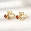 Cherry Brass Micro Pave Cubic Zirconia Cuff Earrings LS-EJEW-C186-13G-1