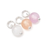 Dyed Natural Selenite Pendants PALLOY-JF05224-02-2