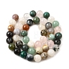 Natural Quartz Crystal & Rhodochrosite & Rose Quartz & Amethyst & Strawberry Quartz & Tourmalinated Quartz/Black Rutilated Quartz Beads Strands G-B143-A01-8mm-4