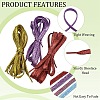 10 Pairs 10 Colors Polyester Cord Shoelace AJEW-YW0002-11-4