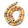 Handmade Polymer Clay Beads Strands CLAY-R089-8mm-T036-5