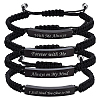 4Pcs 4 Styles Stainless Steel Urn Ashes Link Bracelets BJEW-UN0002-04-1