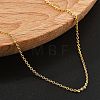 Brass Rolo Chains Necklaces for Women NJEW-D302-45G-2