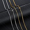 Stainless Steel Box Chain Necklace NJEW-YWC0001-02G-02-1