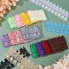 DICOSMETIC 16 Yards 16 Colors Polyester Flower Lace Ribbon OCOR-DC0001-04-4