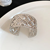 Iron Textured Woven Wide Open Cuff Bangles for Women WG3AE9E-04-1