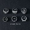 6Pcs 201 Stainless Steel Finger Rings for Men FS-WG288A9-01-2