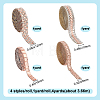 4 Rolls 4 Styes Glass Self Adhesive Hotfix Rhinestone Ribbon Trimming DIY-DR0001-95B-2