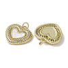 Brass Micro Pave Cubic Zirconia Pendants KK-G485-34L-G-2