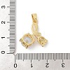 Brass Micro Pave Cubic Zirconia Pendants ZIRC-I069-01G-05-3