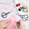 2Pcs 2 Style Stainless Steel Retro-style Sewing Scissors for Embroidery TOOL-SC0001-29-4