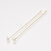 Brass Coreana Chain Tassel Big Pendants X-KK-S348-403G-2