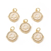 Eco-Friendly Brass Micro Pave Cubic Zirconia Pendants KK-I698-15G-2