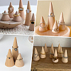 10Pcs Natural Wood Ring Displays RDIS-SC0001-06-7