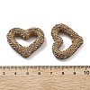 Heart Shape Polymer Clay Rhinestone Beads CLAY-NH0001-09A-02-4