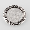 Vintage Alloy Brooch Cabochon Bezel Settings PALLOY-O038-36AS-2