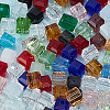 2Strands Faceted Transparent Glass Cube Beads Strands GLAA-PA0001-87-7