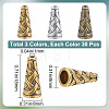 SUNNYCLUE 90Pcs 3 Colors Tibetan Style Alloy Bead Cone FIND-SC0007-95-2