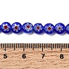 Handmade Millefiori Glass Flat Round Bead Strands LK-P011-22-4
