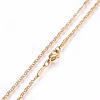 304 Stainless Steel Lumachina Chain Necklaces X-NJEW-F248-17A-G-2