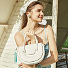 5Pcs 5 Colors Rectangle PU Leather Keychains KEYC-SC0002-14-6