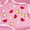 SUPERFINDINGS 30Pcs 3 Style Heart Pendants FIND-FH0003-50-4