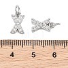 SHEGRACE Brass Micro Pave Clear Cubic Zirconia Pendants XGRQ29815-394P-X-3
