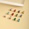 Brass Cubic Zirconia Slide Charms STAS-OY016-04G-2