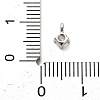 925 Sterling Silver Clear Cubic Zirconia Flat Round Charms STER-U009-07P-01-3