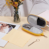 1Pc Oval PU Leather & Velvet Glasses Case AJEW-CN0007-23-4