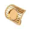 304 Stainless Steel Cuff Rings Ring Components SA-CBA098D-01G-C-2