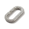 Brass Micro Pave Clear Cubic Zirconia Spring Gate Rings KK-G414-06P-2