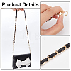 WADORN 3Pcs 2 Style PU Leather Shoulder Strap & ABS Plastic Imitation Pearl Bag Chain Straps FIND-WR0009-24-3