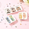30Pcs Electroplate Glass Pendants PALLOY-YW00145-01-4