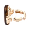 Natural Tiger Eye Stretch Finger Rings RJEW-N055-01D-4