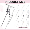 12Pcs 12 Styles Alloy Flower Butterfly Hair Sticks OHAR-PH0001-37-2
