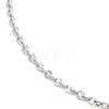 304 Stainless Steel Cable Chain Necklace for Women NJEW-G104-06P-2