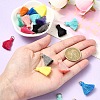 20Pcs 10 Colors Polycotton(Polyester Cotton) Tassel Pendant Decorations FIND-YW0004-57-5