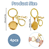 4Pcs 316 Stainless Steel Locket Pendant Decorations KEYC-HS00024-2