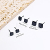 Geometric Square 304 Stainless Steel Stud Earrings for Women YP6314-2-4