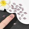 SHEGRACE Brass Pave Cubic Zirconia Square Connector Charms XGRQ2O264-440E-P-5