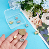 8Pcs 4 Styles Brass Slide Lock Clasps KK-PH0014-83-3