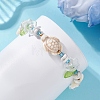 Synthetic Turquoise & Natural Howlite & Imitated Pearl Acrylic Beads Beaided Bead Bracelets BJEW-MZ00343-02-2
