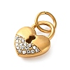 304 Stainless Steel Rhinestone Pendants RB-CBA324D-01G-12-2