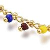 Brass Handmade Glass Beaded   Necklaces NJEW-JN03135-02-2