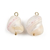 Natural Shell Nuggets Pendants STAS-D378-30G-1