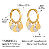 304 Stainless Steel Hoop Dangle Earrings for Women RN4149-2-1