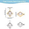 16Pcs 2 Colors 304 Stainless Steel Charms STAS-UN0035-45-5