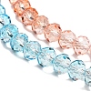 Transparent Painted Glass Beads Strands X1-DGLA-A034-T6mm-A19-4
